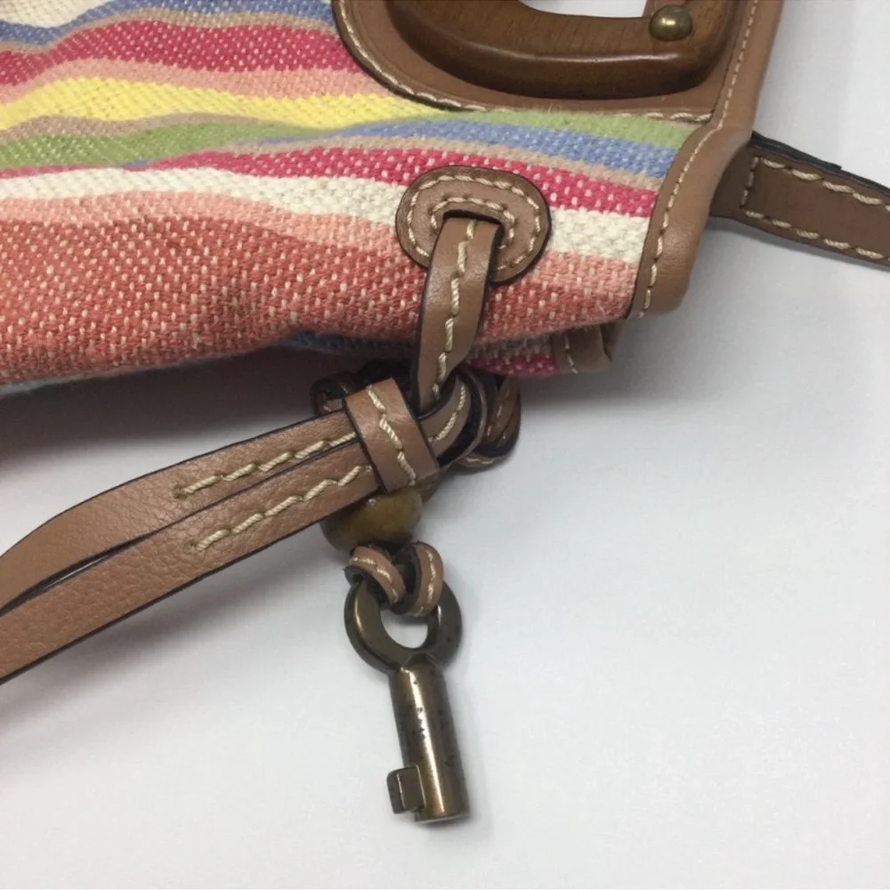 FOSSIL CROSSBODY STRIPES Rainbow PURSE - HAND BAG - Picture 13 of 16